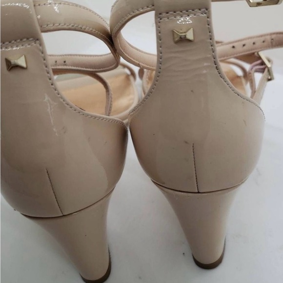 Ted Baker nude patent leather strappy wedge sandals Size 9 - Picture 8 of 9